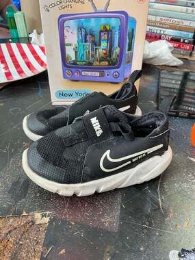 Nike Flex Runner 2 Baby/Toddler Shoes Black/White Size 7C